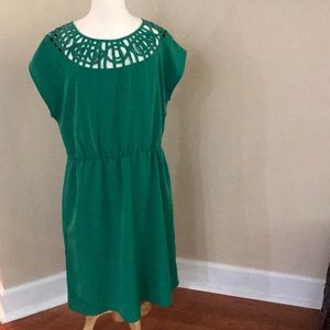 Green strapped dress Large